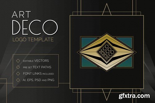 Art Deco Logo Templates Pack