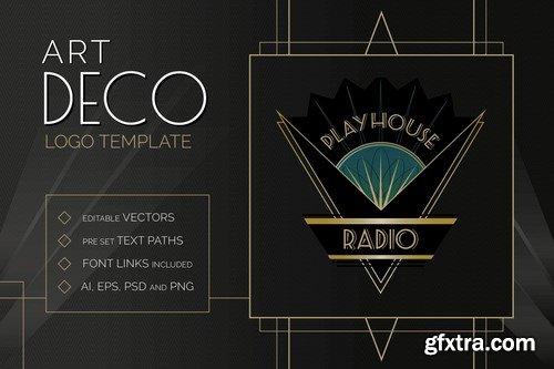 Art Deco Logo Templates Pack