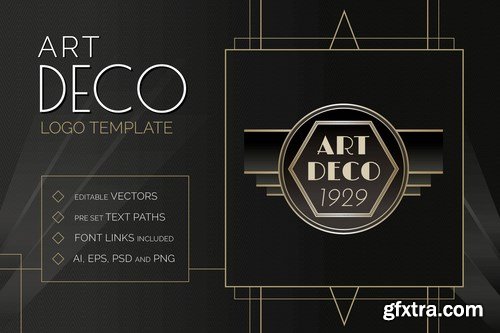 Art Deco Logo Templates Pack