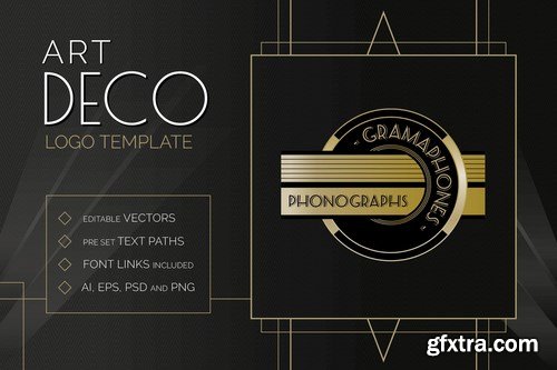 Art Deco Logo Templates Pack