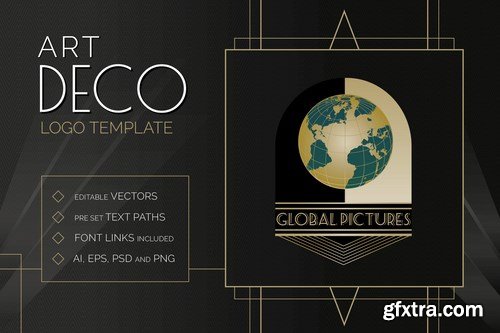 Art Deco Logo Templates Pack