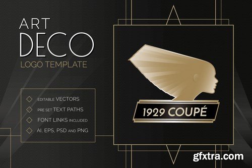 Art Deco Logo Templates Pack