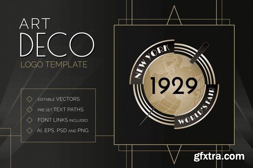 Art Deco Logo Templates Pack