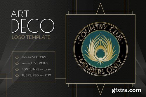 Art Deco Logo Templates Pack