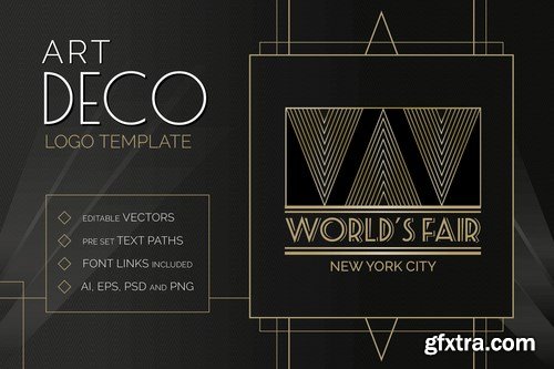 Art Deco Logo Templates Pack