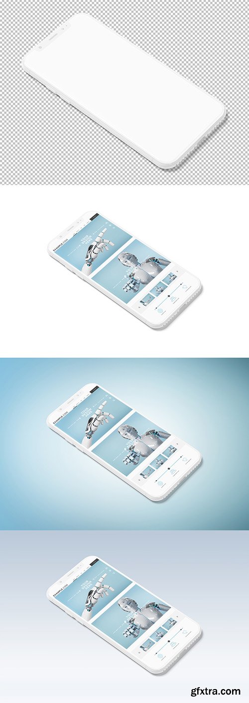 Isolated White Smartphone Mockup 239754084