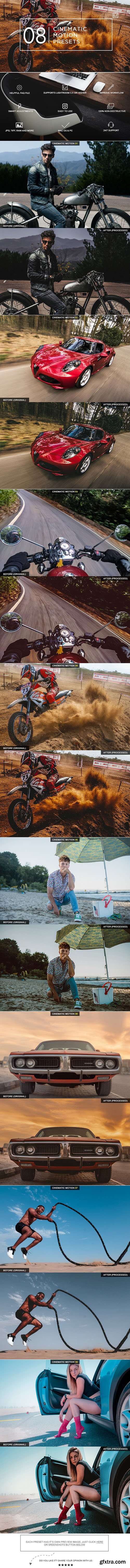 GraphicRiver - 8 Cinematic Motion Lightroom Presets 23684668