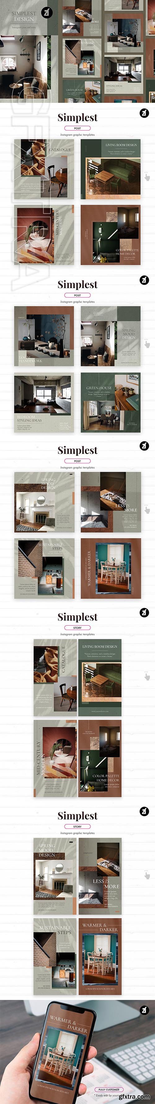 CreativeMarket - Simplest social media templates 4018938