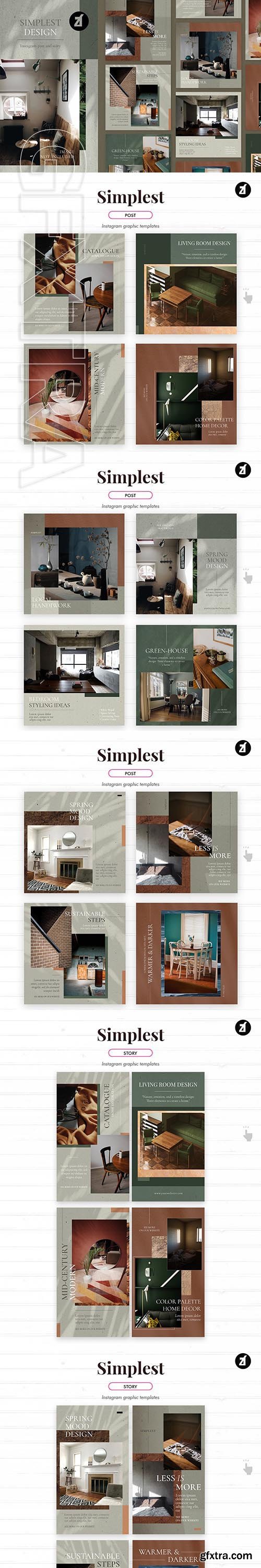 CreativeMarket - Simplest social media templates 4018938