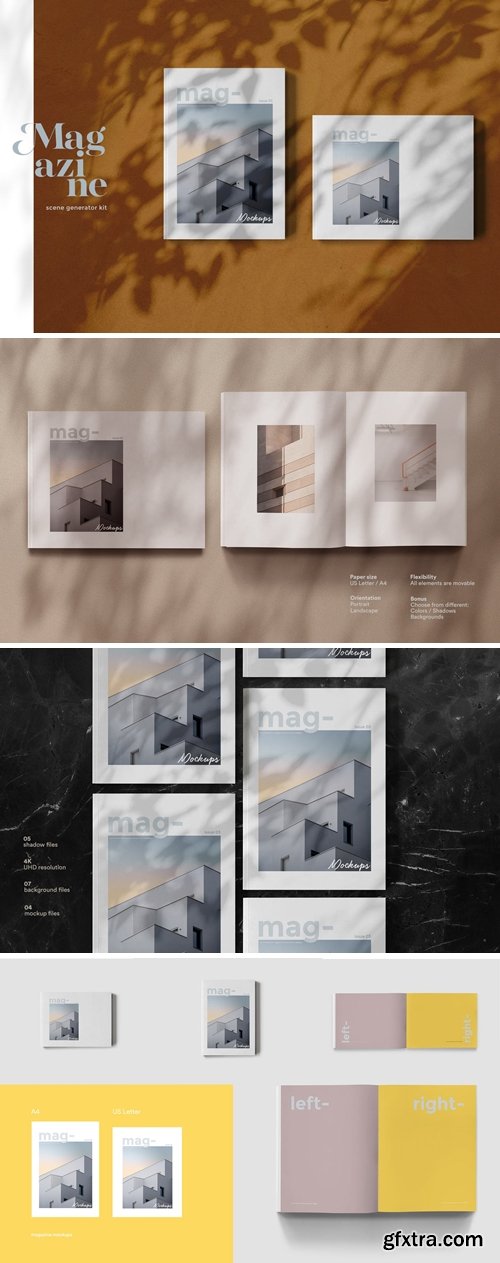 Magazine Mockups Kit Vol_01