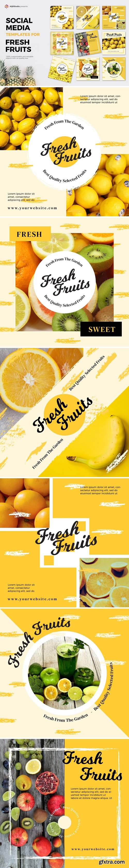 Fresh Fruit Media Banners