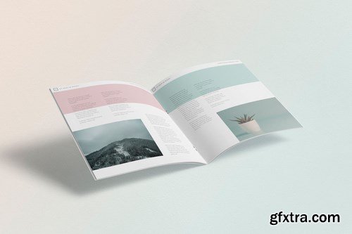 Square Brochure - Magazine Mock-Up