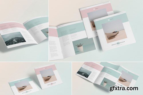 Square Brochure - Magazine Mock-Up