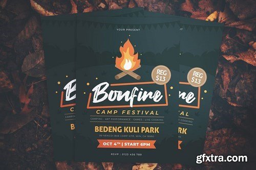 Autumn Bonfire Festival Flyer