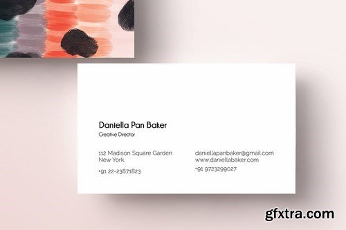 Wet Acrylic Strokes Business Card