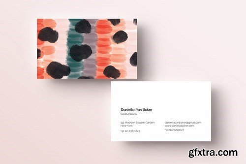 Wet Acrylic Strokes Business Card