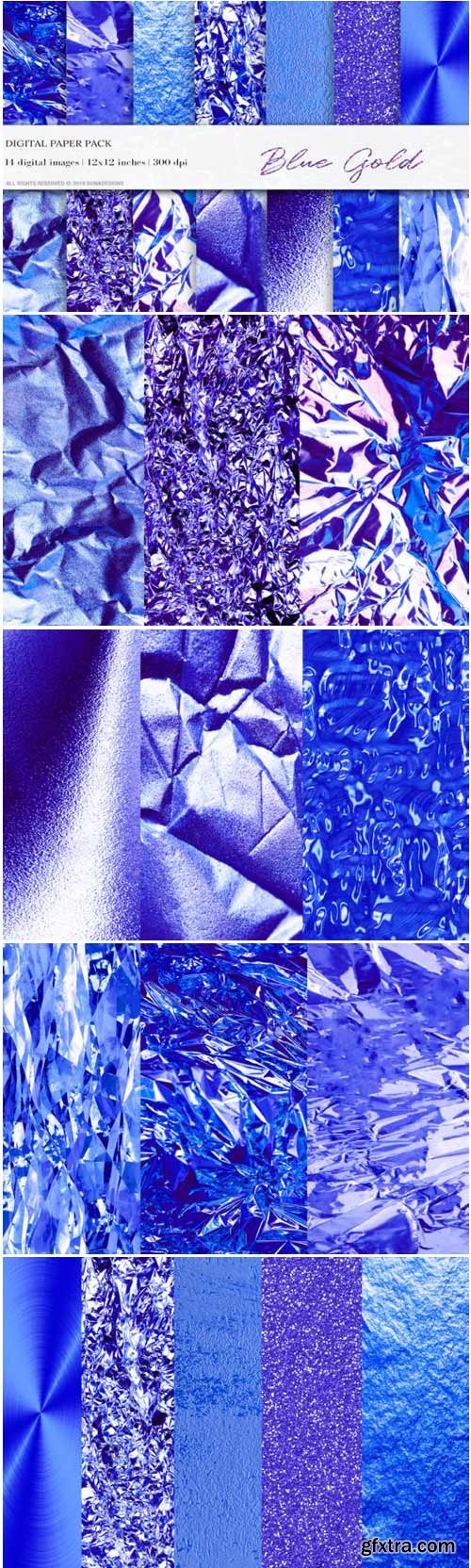 Blue Gold Foil Textures 1733058