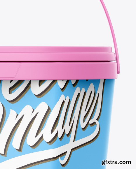 Matte Ice Cream Bucket Mockup 48019