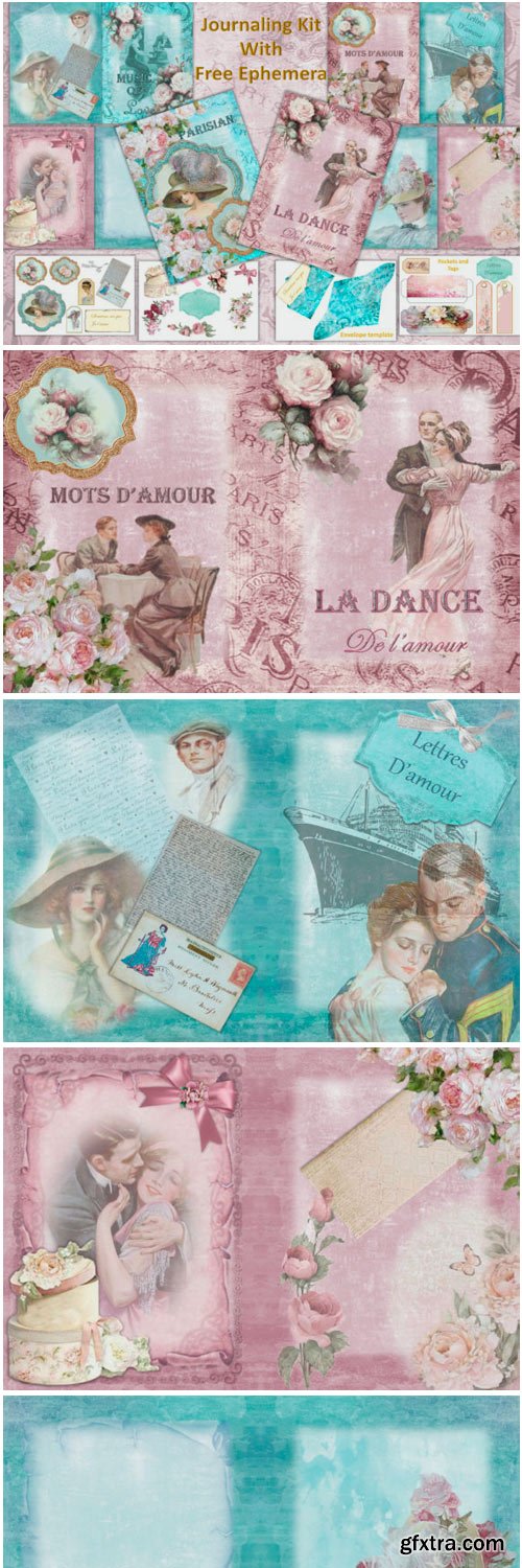 Vintage Victorian Journal Scrapbook Kit 1733542