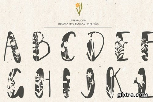 CM - Everbloom - floral typeface 4057245