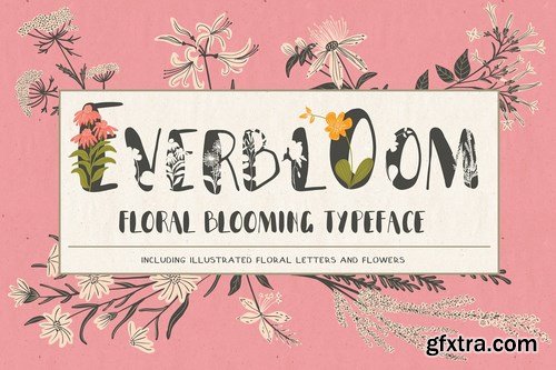 CM - Everbloom - floral typeface 4057245