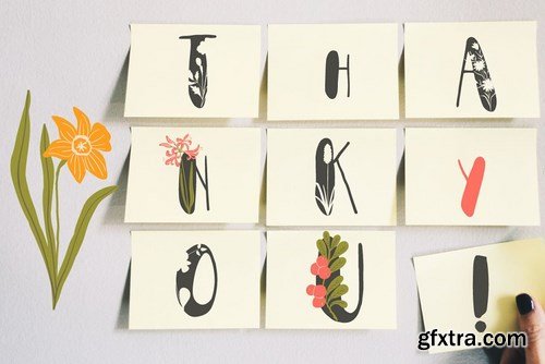 CM - Everbloom - floral typeface 4057245