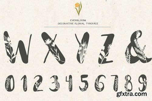 CM - Everbloom - floral typeface 4057245