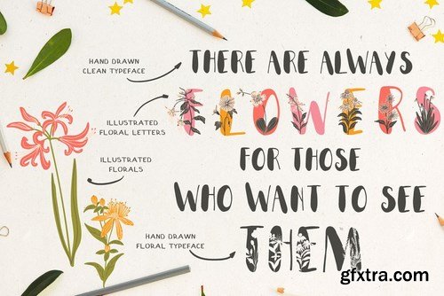 CM - Everbloom - floral typeface 4057245