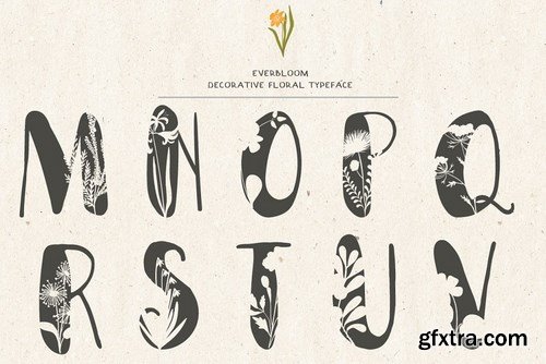 CM - Everbloom - floral typeface 4057245