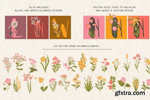 CM - Everbloom - floral typeface 4057245