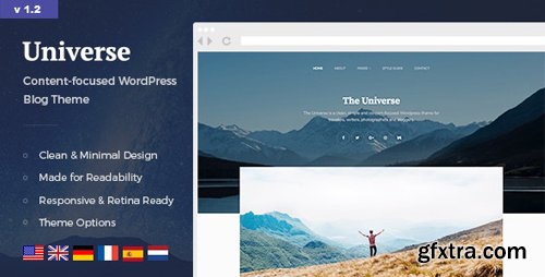 ThemeForest - Universe v1.2.1 - Clean & Minimal WordPress Blog Theme - 19761647