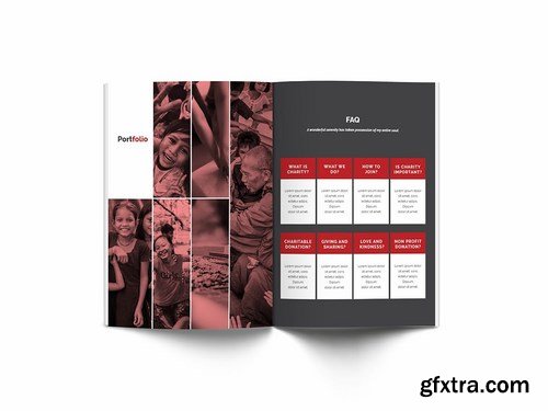 Charity A4 Brochure Template