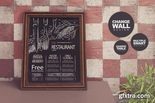 Chalkboard Restaurant Mockup