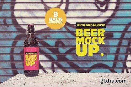 50cl Beer Mockup Background