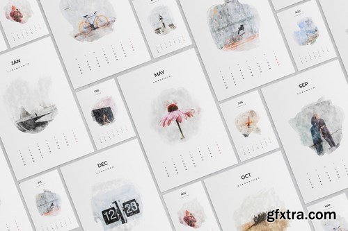 2020 Watercolor Calendar