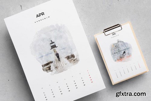 2020 Watercolor Calendar