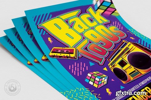 Back to the 90s Flyer Template