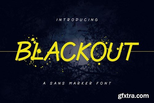 Blackout - Sans Marker Font