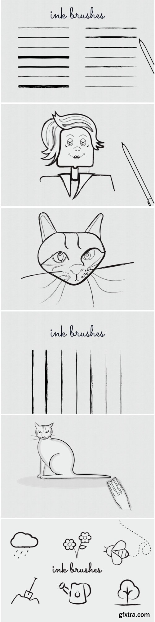 Handdrawn Ink Brushes Illustrator 1736240