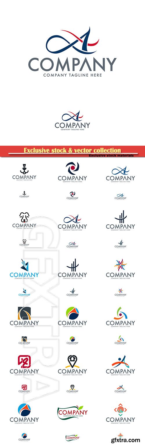 Logo vector template business set # 48