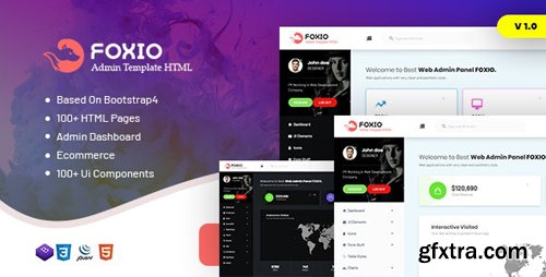 ThemeForest - Foxio v1.0 - Responsive Admin Dashboard Template - 24016089