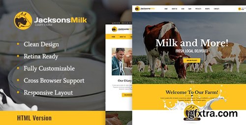 ThemeForest - JacksonsMilk v1.0 - Dairy Farm & Eco Products HTML Template - 21842284