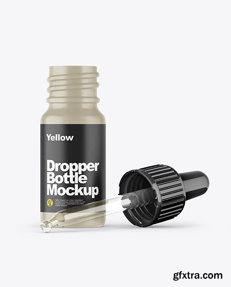 Opened Ceramic Dropper Bottle Mockup 48027