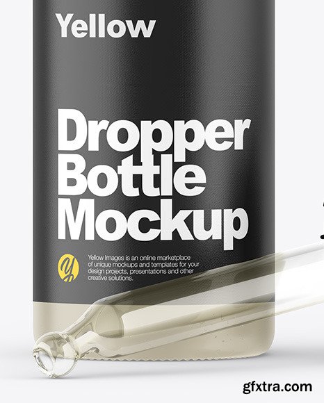 Opened Ceramic Dropper Bottle Mockup 48027