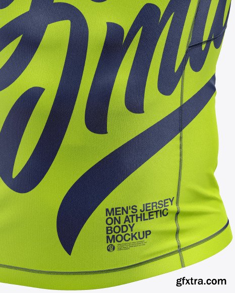 Men\'s Short Sleeve Jersey on Athletic Body 48026
