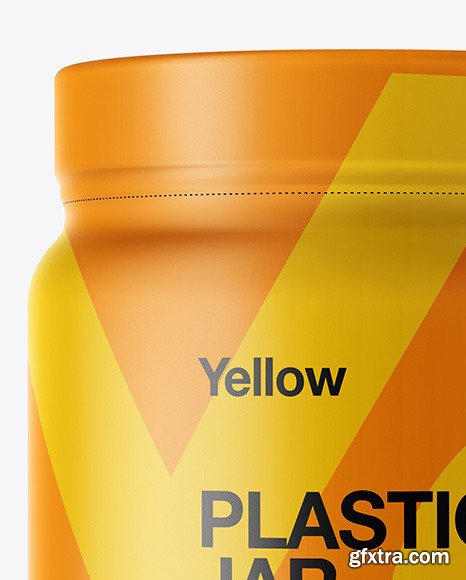 Matte Plastic Jar with Shrink Sleeve Mockup 48034