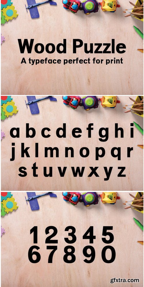 Wood Puzzle Font