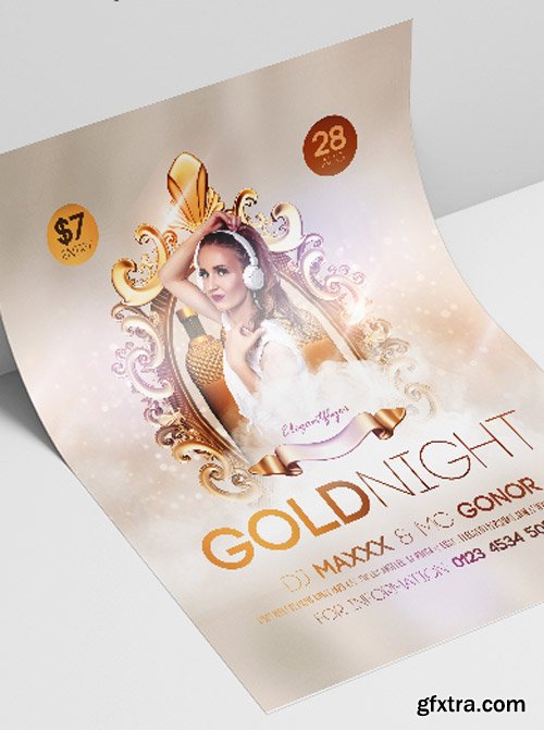 Gold Night V2208 2019 PSD Flyer Template