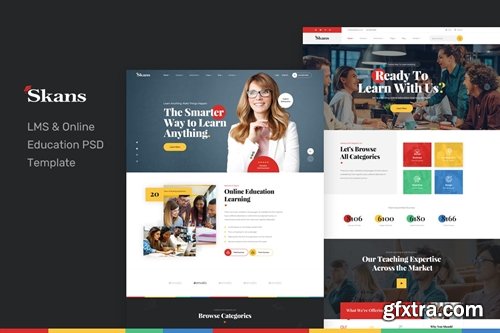 Skans - LMS & Online Education PSD Template