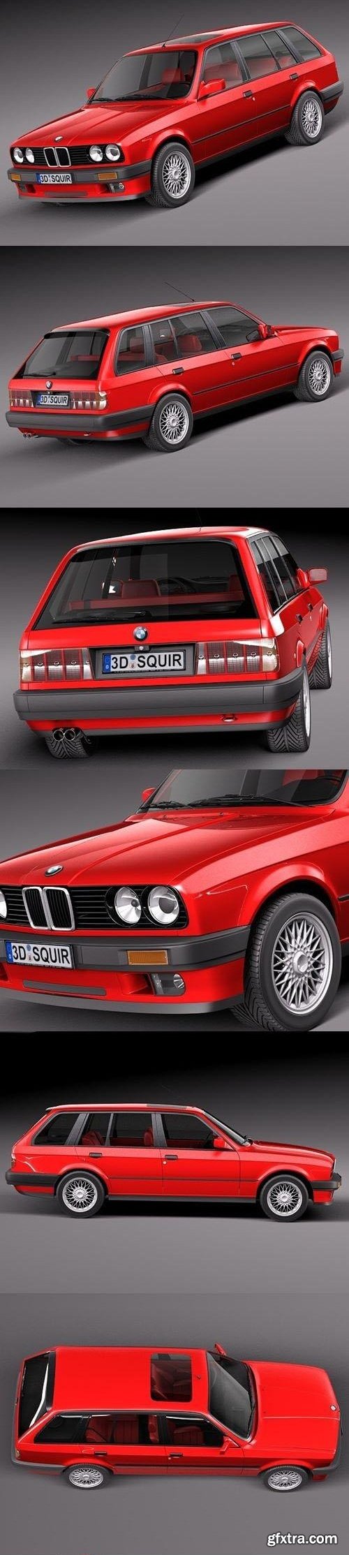 BMW e30 316i Touring 3D Model